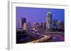 Skyline of Raleigh, NC at night-null-Framed Photographic Print