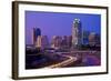 Skyline of Raleigh, NC at night-null-Framed Photographic Print