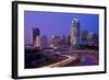 Skyline of Raleigh, NC at night-null-Framed Photographic Print