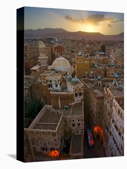 Skyline of Sanaa, Yemen-Michele Falzone-Stretched Canvas
