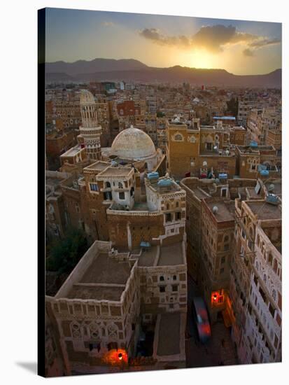 Skyline of Sanaa, Yemen-Michele Falzone-Stretched Canvas