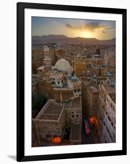 Skyline of Sanaa, Yemen-Michele Falzone-Framed Photographic Print