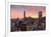 Skyline of Santiago with the Gran Torre, Santiago, Chile, South America-Yadid Levy-Framed Photographic Print