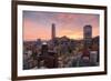 Skyline of Santiago with the Gran Torre, Santiago, Chile, South America-Yadid Levy-Framed Photographic Print