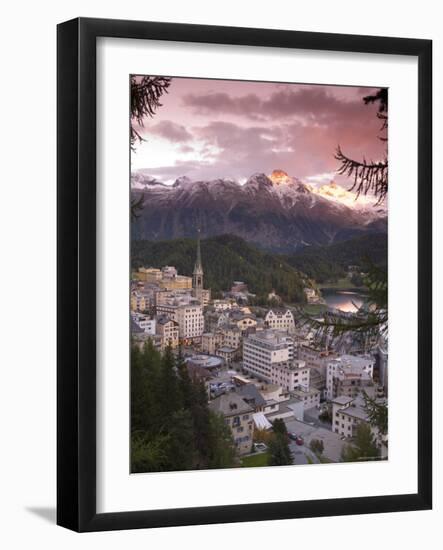 Skyline of St. Moritz, Graubunden, Switzerland-Doug Pearson-Framed Photographic Print