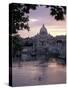 Skyline of St. Peter's from Ponte Umberto, Rome, Lazio, Italy-Adam Woolfitt-Stretched Canvas