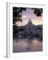 Skyline of St. Peter's from Ponte Umberto, Rome, Lazio, Italy-Adam Woolfitt-Framed Photographic Print