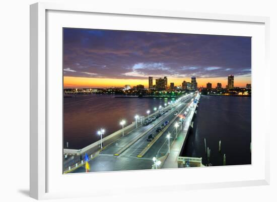 Skyline of St. Petersburg, Florida from the Pier.-SeanPavonePhoto-Framed Photographic Print