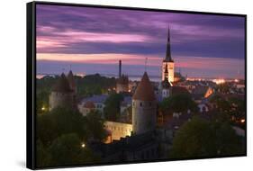 Skyline of Tallinn-Jon Hicks-Framed Stretched Canvas