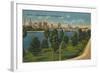 'Skyline of Tampa, from Davis Island, Tampa, Florida', c1940s-Unknown-Framed Giclee Print