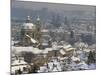 Skyline of the City of Prague in the Winter, with Snow on the Roofs, Czech Republic, Europe-Taylor Liba-Mounted Photographic Print