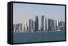 Skyline of the Doha Downtown-p.lange-Framed Stretched Canvas