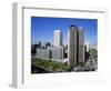 Skyline of the Financial District Including the Europa and Picasso Buildings, in Madrid, Spain-Nigel Francis-Framed Photographic Print