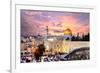 Skyline of the Old City at He Western Wall and Temple Mount in Jerusalem, Israel.-SeanPavonePhoto-Framed Premium Photographic Print