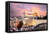 Skyline of the Old City at He Western Wall and Temple Mount in Jerusalem, Israel.-SeanPavonePhoto-Framed Stretched Canvas