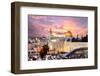 Skyline of the Old City at He Western Wall and Temple Mount in Jerusalem, Israel.-SeanPavonePhoto-Framed Premium Photographic Print