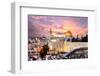 Skyline of the Old City at He Western Wall and Temple Mount in Jerusalem, Israel.-SeanPavonePhoto-Framed Premium Photographic Print