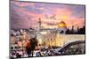 Skyline of the Old City at He Western Wall and Temple Mount in Jerusalem, Israel.-SeanPavonePhoto-Mounted Premium Photographic Print