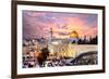 Skyline of the Old City at He Western Wall and Temple Mount in Jerusalem, Israel.-SeanPavonePhoto-Framed Photographic Print