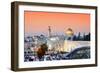 Skyline of the Old City at He Western Wall and Temple Mount in Jerusalem, Israel.-ESB Professional-Framed Photographic Print