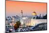 Skyline of the Old City at He Western Wall and Temple Mount in Jerusalem, Israel.-ESB Professional-Mounted Photographic Print