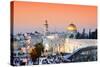 Skyline of the Old City at He Western Wall and Temple Mount in Jerusalem, Israel.-ESB Professional-Stretched Canvas