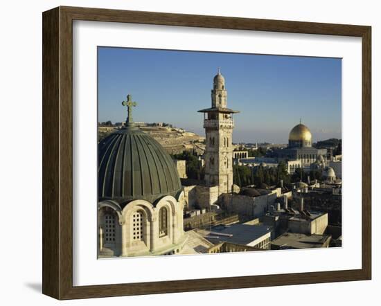 Skyline of the Old City, Uesco World Heritage Site, Jerusalem, Israel, Middle East-Simanor Eitan-Framed Photographic Print