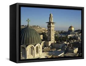 Skyline of the Old City, Uesco World Heritage Site, Jerusalem, Israel, Middle East-Simanor Eitan-Framed Stretched Canvas