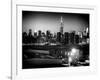 Skyline of the Skyscrapers of Manhattan by Night from Brooklyn-Philippe Hugonnard-Framed Photographic Print