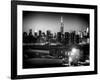 Skyline of the Skyscrapers of Manhattan by Night from Brooklyn-Philippe Hugonnard-Framed Photographic Print