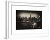 Skyline of the Skyscrapers of Manhattan by Night from Brooklyn-Philippe Hugonnard-Framed Art Print