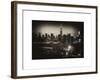 Skyline of the Skyscrapers of Manhattan by Night from Brooklyn-Philippe Hugonnard-Framed Art Print