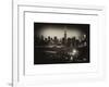 Skyline of the Skyscrapers of Manhattan by Night from Brooklyn-Philippe Hugonnard-Framed Art Print