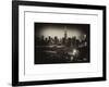 Skyline of the Skyscrapers of Manhattan by Night from Brooklyn-Philippe Hugonnard-Framed Art Print