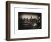 Skyline of the Skyscrapers of Manhattan by Night from Brooklyn-Philippe Hugonnard-Framed Art Print