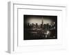 Skyline of the Skyscrapers of Manhattan by Night from Brooklyn-Philippe Hugonnard-Framed Art Print