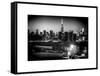 Skyline of the Skyscrapers of Manhattan by Night from Brooklyn-Philippe Hugonnard-Framed Stretched Canvas