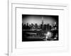 Skyline of the Skyscrapers of Manhattan by Night from Brooklyn-Philippe Hugonnard-Framed Art Print