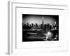 Skyline of the Skyscrapers of Manhattan by Night from Brooklyn-Philippe Hugonnard-Framed Art Print