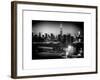 Skyline of the Skyscrapers of Manhattan by Night from Brooklyn-Philippe Hugonnard-Framed Art Print