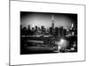 Skyline of the Skyscrapers of Manhattan by Night from Brooklyn-Philippe Hugonnard-Mounted Art Print