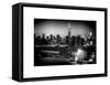 Skyline of the Skyscrapers of Manhattan by Night from Brooklyn-Philippe Hugonnard-Framed Stretched Canvas