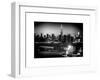 Skyline of the Skyscrapers of Manhattan by Night from Brooklyn-Philippe Hugonnard-Framed Art Print