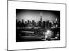 Skyline of the Skyscrapers of Manhattan by Night from Brooklyn-Philippe Hugonnard-Mounted Art Print