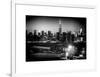 Skyline of the Skyscrapers of Manhattan by Night from Brooklyn-Philippe Hugonnard-Framed Art Print