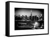 Skyline of the Skyscrapers of Manhattan by Night from Brooklyn-Philippe Hugonnard-Framed Stretched Canvas