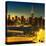 Skyline of the Skyscrapers of Manhattan by Nightfall from Brooklyn-Philippe Hugonnard-Stretched Canvas