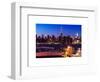 Skyline of the Skyscrapers of Manhattan by Nightfall from Brooklyn-Philippe Hugonnard-Framed Art Print