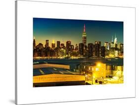 Skyline of the Skyscrapers of Manhattan by Nightfall from Brooklyn-Philippe Hugonnard-Stretched Canvas