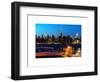 Skyline of the Skyscrapers of Manhattan by Nightfall from Brooklyn-Philippe Hugonnard-Framed Art Print